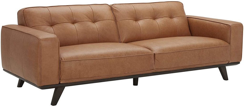rivet bigelow modern leather sofa