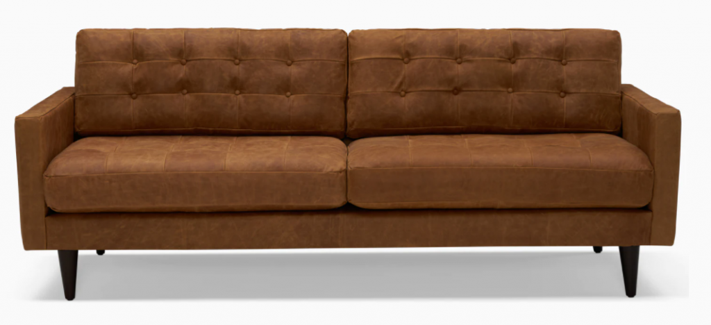 joybird elliot leather sofa