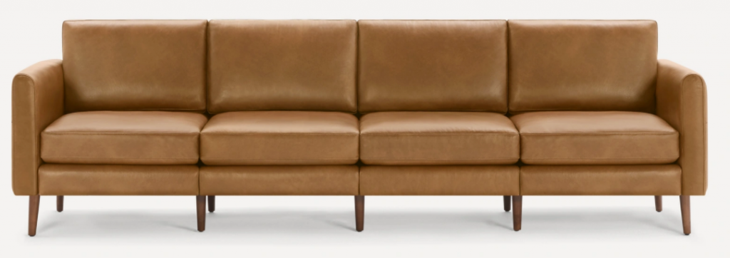 the arch nomad leather sofa by burrow.