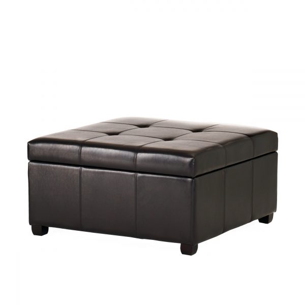 Carlsbad Bonded Leather Storage Ottoman by Christopher Knight Home