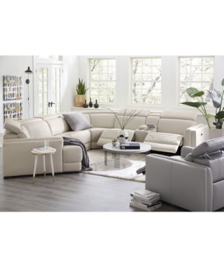 Jenneth Leather Sectional Collection Created For Macys