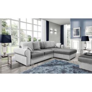 122" Wide Genuine Leather Reversible Modular Corner Sectional