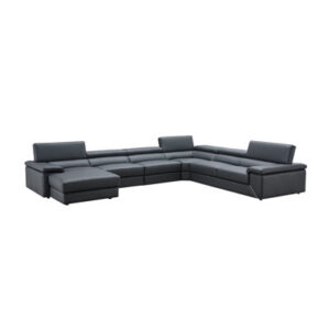 155" Wide Genuine Leather Sofa & Chaise