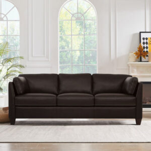81'' Genuine Leather Square Arm Sofa