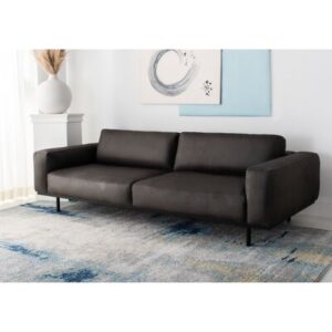 94.5" Genuine Leather Square Arm Sofa