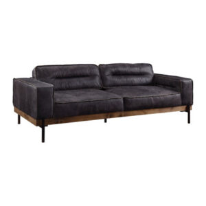 95.6" Genuine Leather Square Arm Sofa