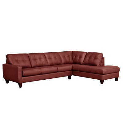 Aarah 121" Wide Genuine Leather Sofa & Chaise