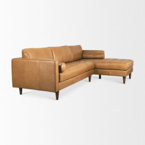 Arshon 100" Wide Genuine Leather Sofa & Chaise