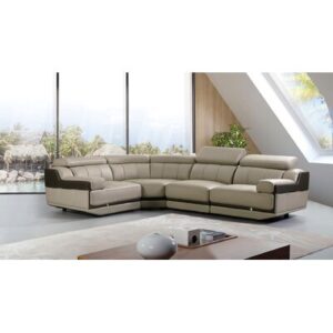 Atonvale 120" Wide Genuine Leather Left Hand Facing Modular Corner Sectional