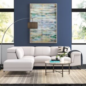 Baver 108" Wide Leather Match Sofa & Chaise
