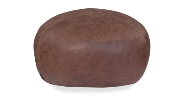 Boulder 32" Leather Ottoman, Milano Mocha