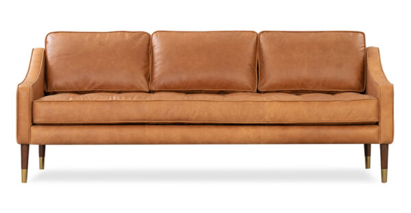 Brando 74" Leather Sofa, Milano Russet