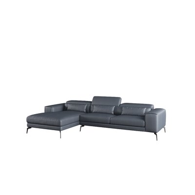Cavour 122" Wide Genuine Leather Sofa & Chaise