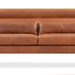 Churchill 74" Leather Sofa, Milano Cigar