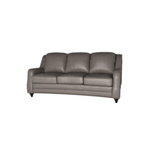 Cleary 87.5" Genuine Leather Round Arm Sofa