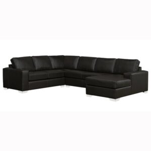 Crooke 122" Wide Genuine Leather Left Hand Facing Corner Sectional