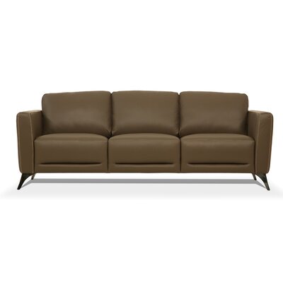 Dossett 83" Genuine Leather Square Arm Sofa