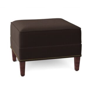 Dresden 22.5'' Wide Genuine Leather Rectangle Standard Ottoman with Storage