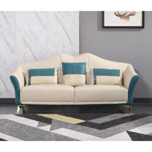 Eatonton 84" Genuine Leather Flared Arm Sofa