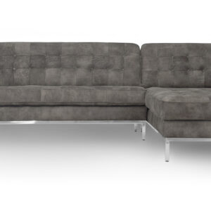 Florence 101" Leather Right Sectional, Elefante