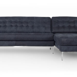 Florence 101" Leather Right Sectional, Night