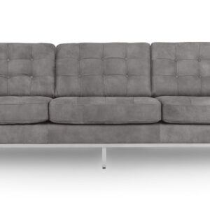 Florence 89" Leather Sofa, Elefante