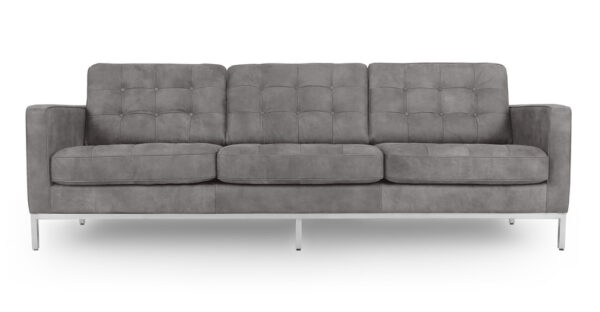 Florence 89" Leather Sofa, Elefante