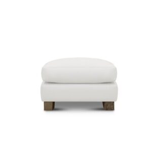 Galaxy 100% Top Grain Leather Modern Ottoman Footstool