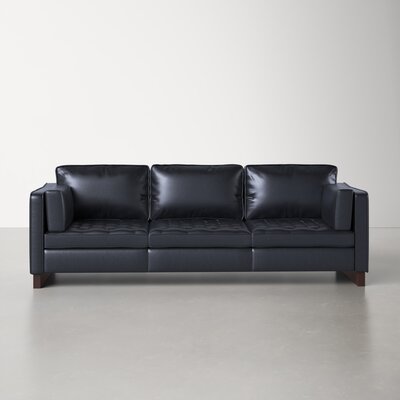 Gavin 87.4" Genuine Leather Square Arm Sofa