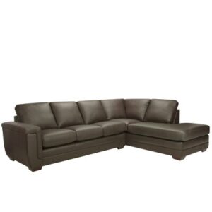 Gile 116" Wide Genuine Leather Right Hand Facing Corner Sectional