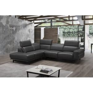 Harrisonville 112.2" Wide Genuine Leather Sofa & Chaise