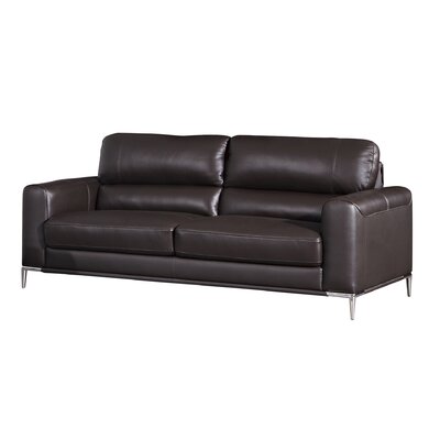 Hennis 82" Genuine Leather Pillow Top Arm Sofa