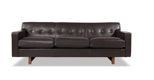 Kennedy 86" Leather Sofa, Brown