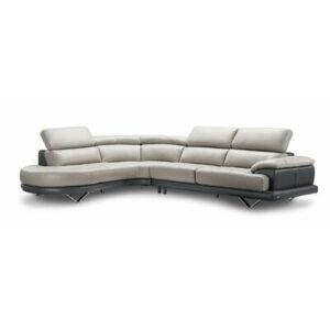 Kerry 126" Wide Genuine Leather Sectional