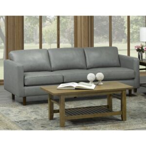 Lassen 88" Genuine Leather Square Arm Sofa