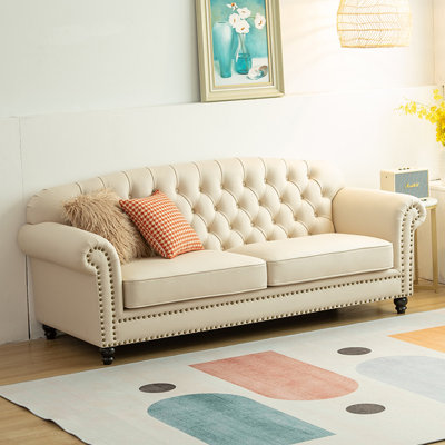 Liner Light Luxury Simulation Leather Sofa Technology Cloth Small Living Room Modern Simple Sofa