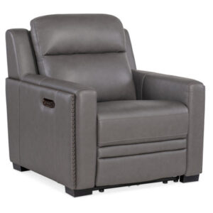 MS 38.5" Wide Genuine Leather Power Club Recliner