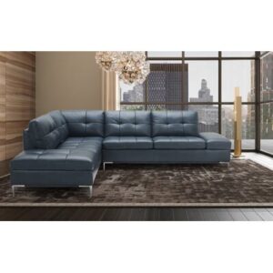 Mercier 111" Wide Genuine Leather Sofa & Chaise