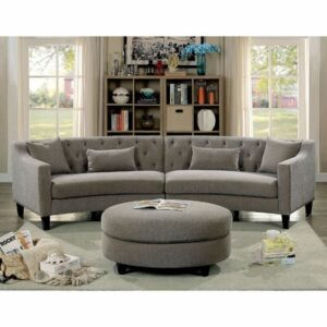 Moe 129.5" Wide Leather Match Symmetrical Corner Sectional