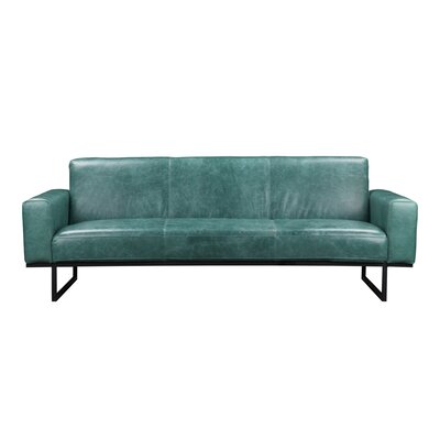 Oak Park 86.5" Genuine Leather Round Arm Sofa