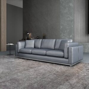Picasso 91" Genuine Leather Square Arm Sofa