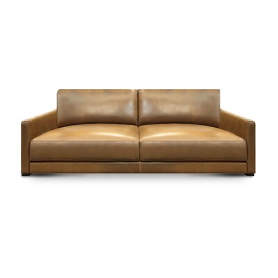 Raffa 100% Top Grain Leather Contemporary 3-Seater Sofa