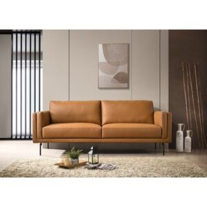 Revelstoke 86" Genuine Leather Square Arm Sofa