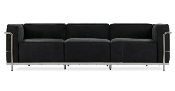 Roche 89" Leather Sofa, Night