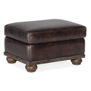 SS 29" Wide Genuine Leather Rectangle Footstool Ottoman
