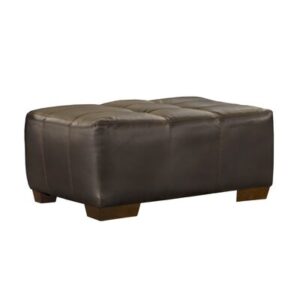 Scalli 40" Tufted Upholstered Leather Standard Ottoman