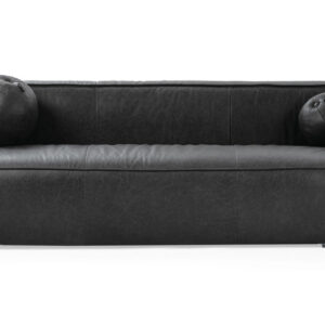 Soho 96" Leather Sofa, Ebony