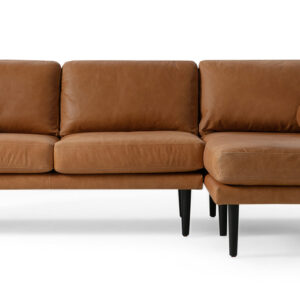 Spectre 81" Leather Sofa Sectional Right, Milano Russet