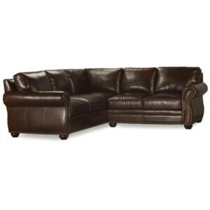 Sterling Sectional (Leather, Turned Legs)