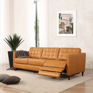 Stoll 93" Power Inclining Genuine Leather Sofa